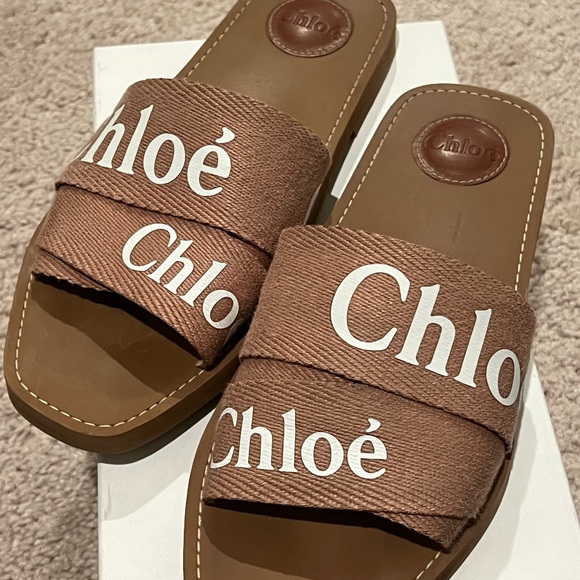 Chloe Brown Leather Sandals - Picture 8 of 9